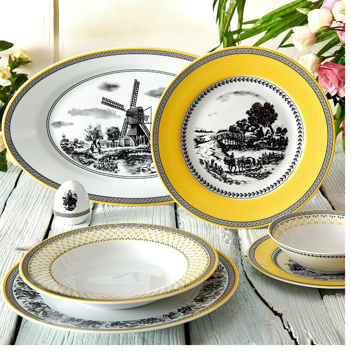 سرویس چینی زرین طرح ویلیج 28 پارچه