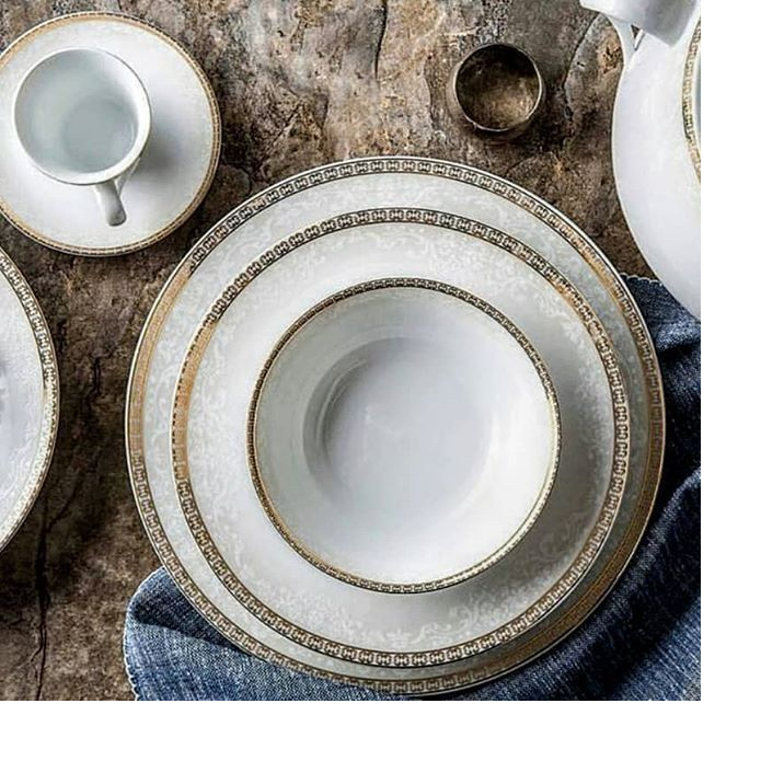 سرویس چینی زرین ریوا طلایی 102 پارچه