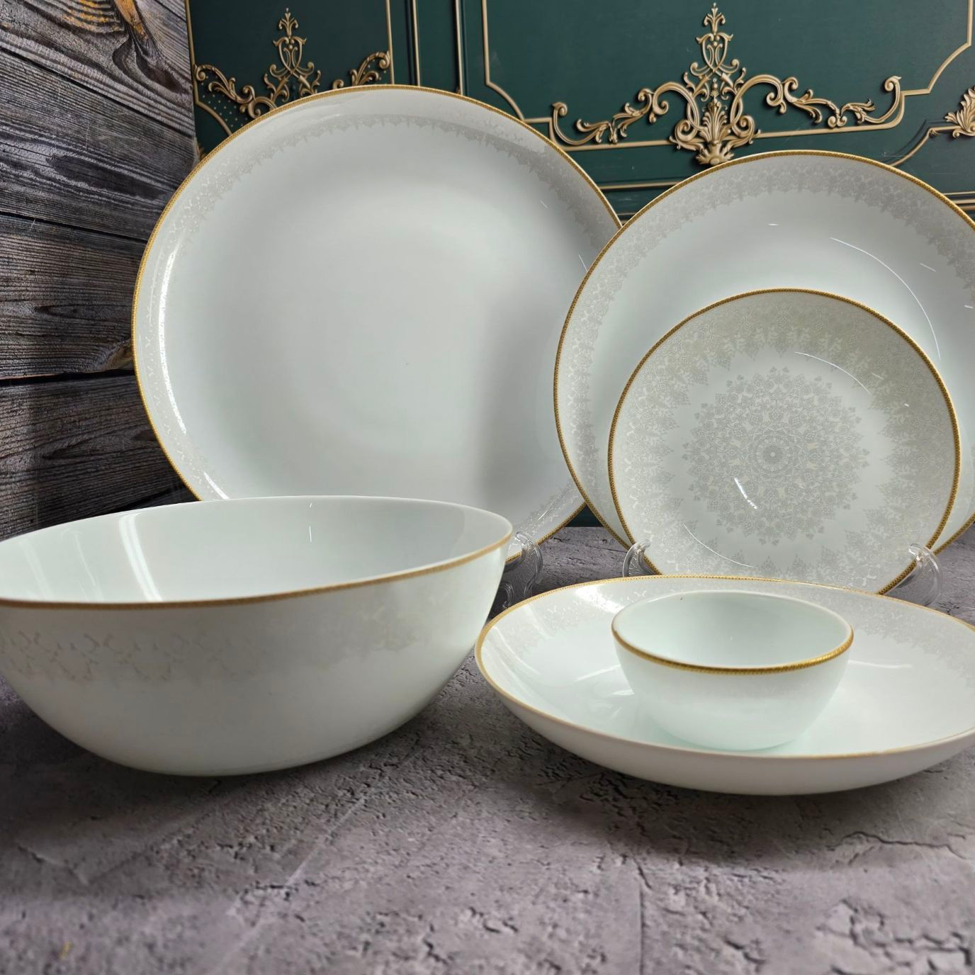 آرکوپال 26 پارچه 6 نفره طرح آرکان سفید