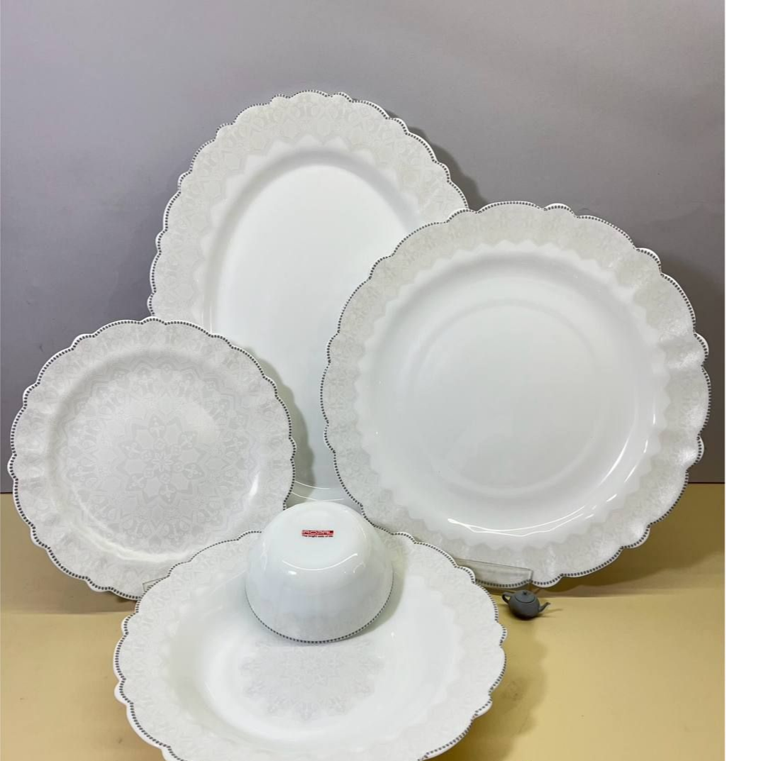 سرویس 25 پارچه 6 نفره آیروپال طرح سوژا خاکستری