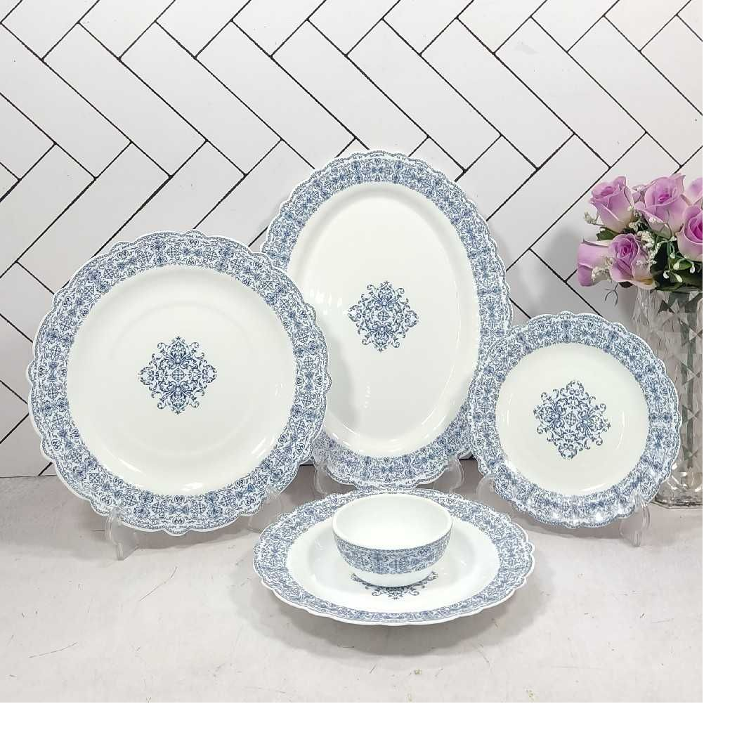 سرویس 25 پارچه 6 نفره آیروپال طرح ویوتا سرمه ای