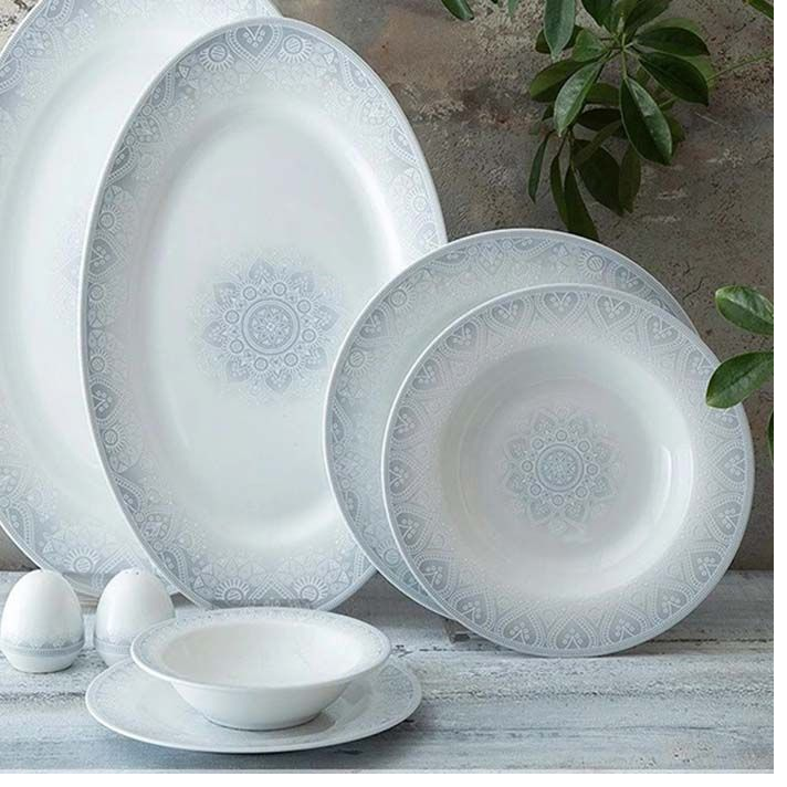 سرویس چینی زرین ادلین طوسی 27 پارچه