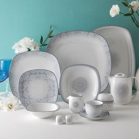 سرویس چینی زرین ادلین طوسی 98 پارچه