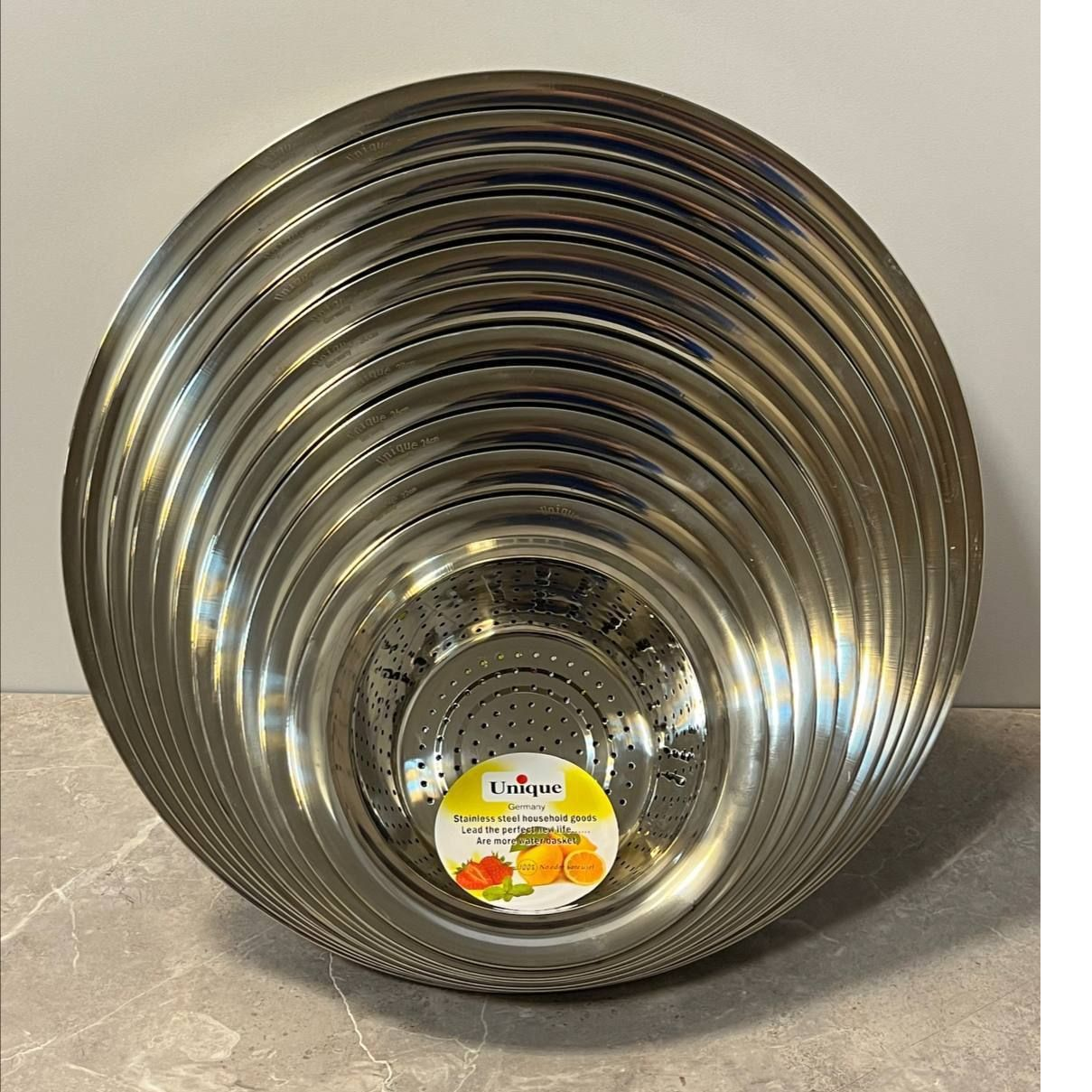 سرویس 11 پارچه آبکش استیل یونیک